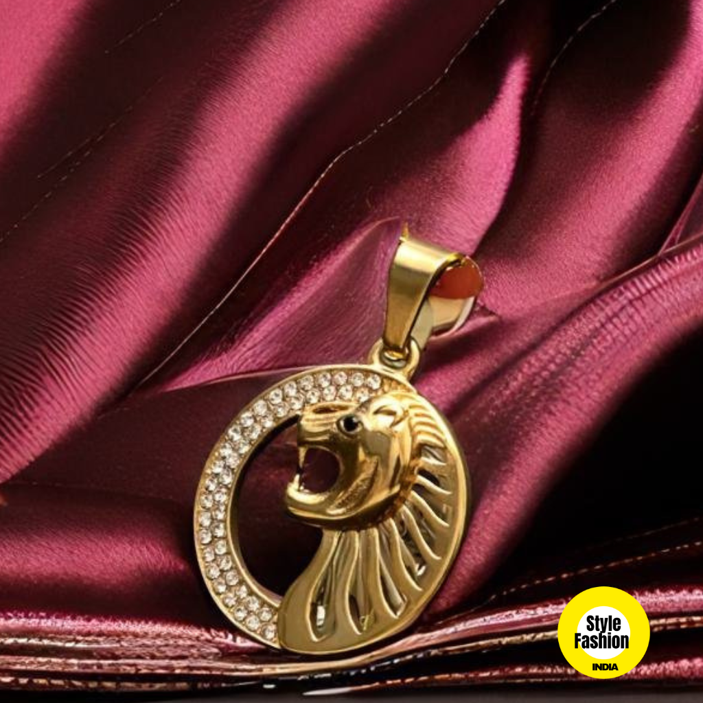 Attractive Lion Diamond Artificial Design Pendant For Men