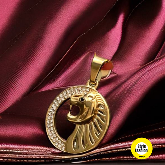 Attractive Lion Diamond Artificial Design Pendant For Men