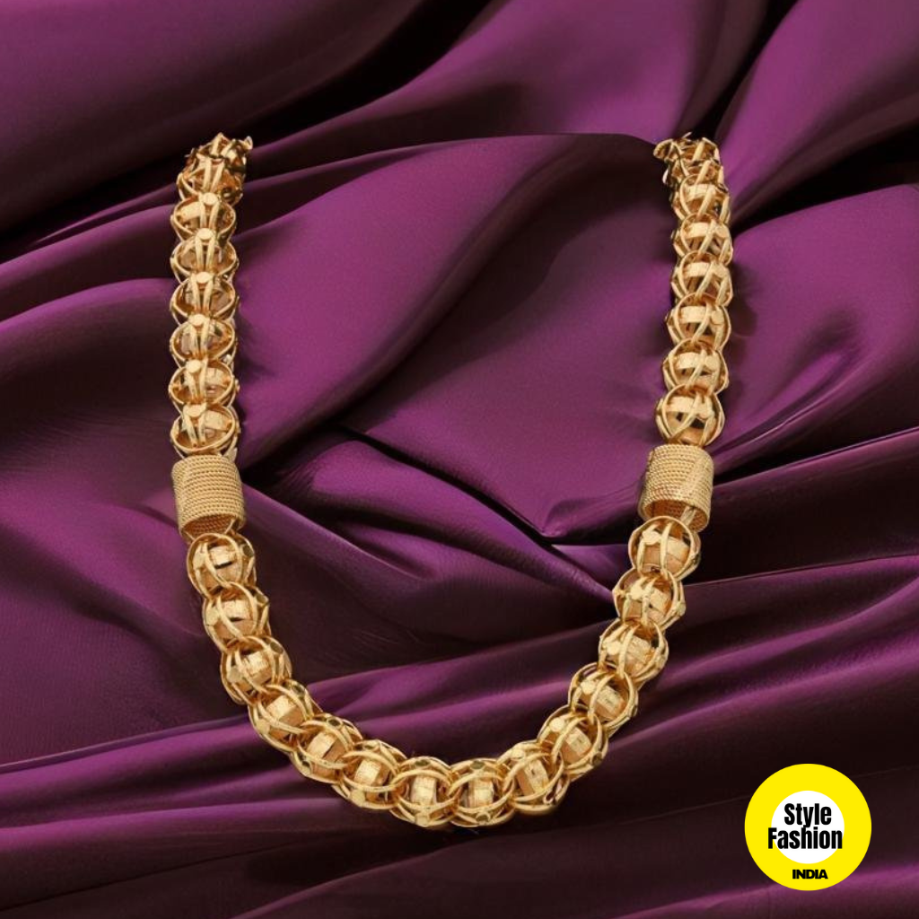 Rajwadi Premium Looking Design Premium-Brass Quality Gold Plated Chain