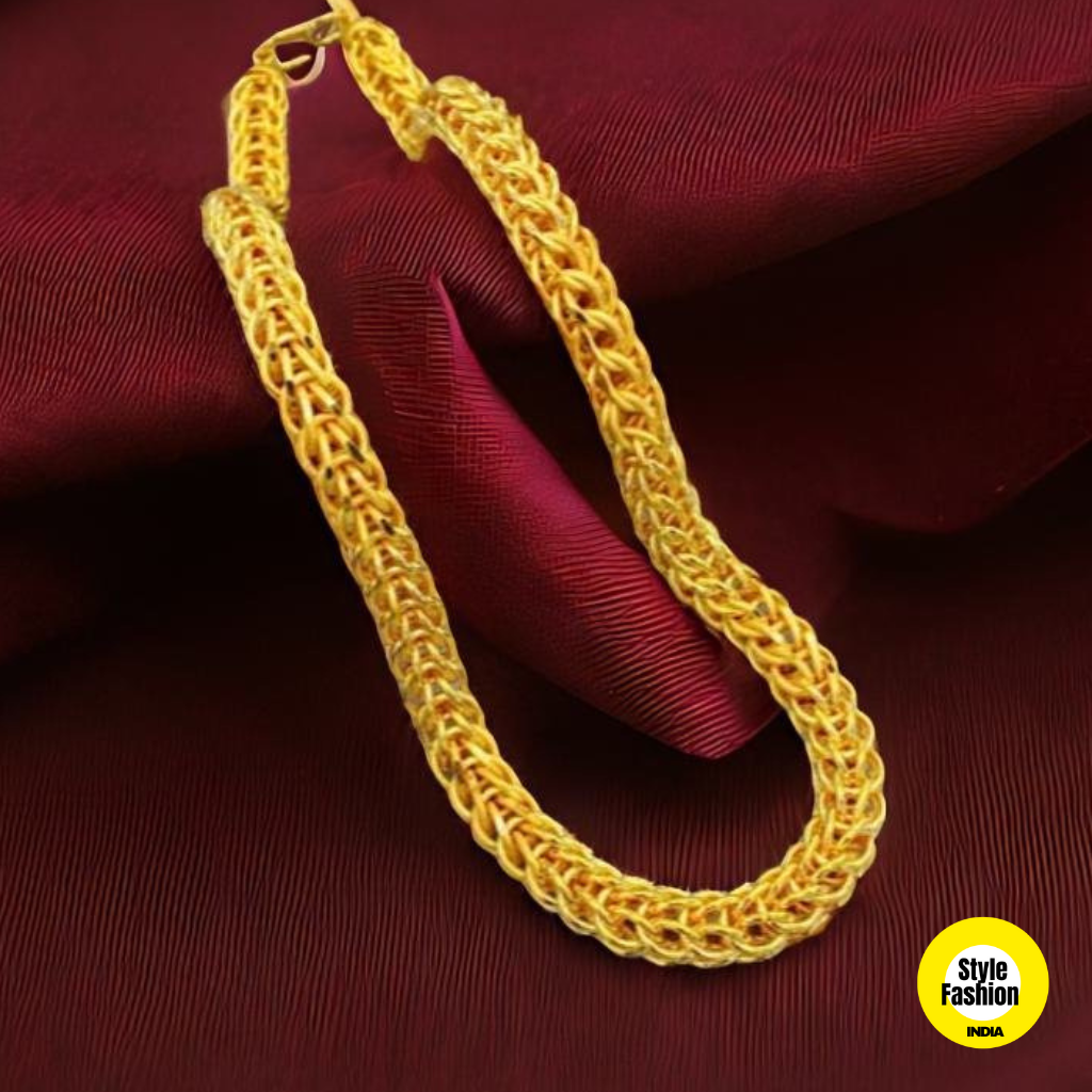 Round Frill Exclusive Design High-Quality Gold Plated Chain For Men