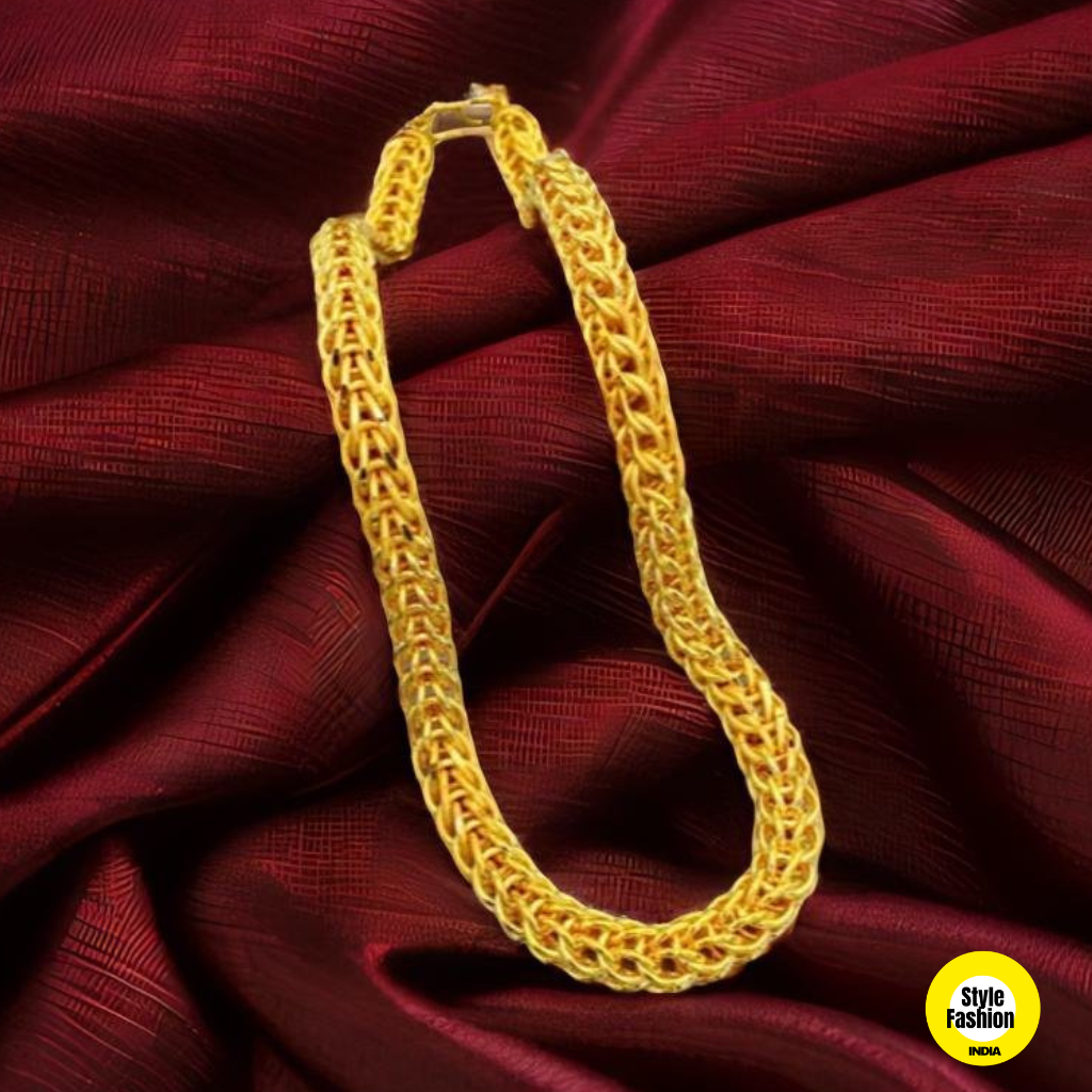 Round Frill Exclusive Design High-Quality Gold Plated Chain For Men