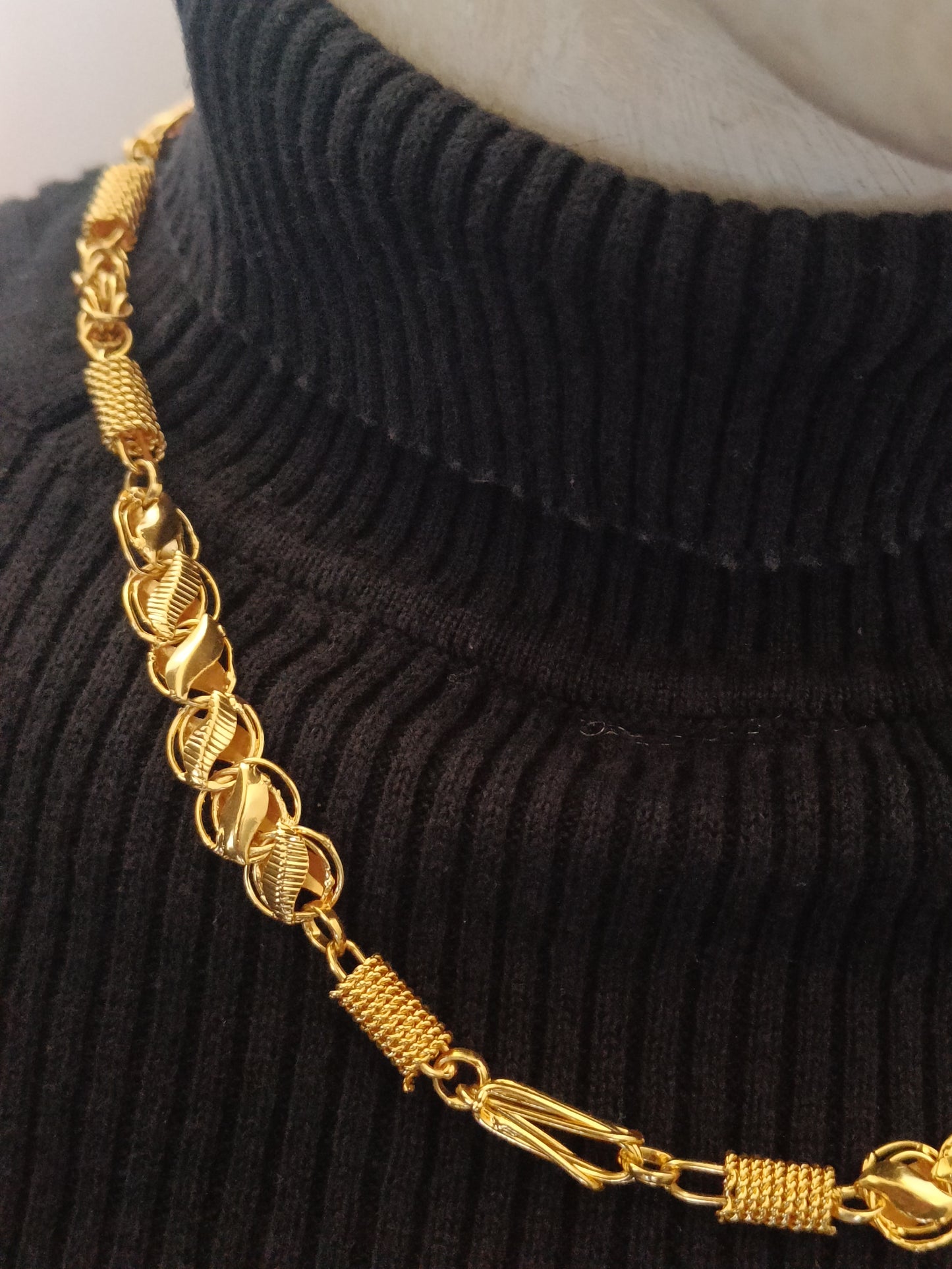 Kohli With Ring on Ring High Quality Gold Plated Chain For Men