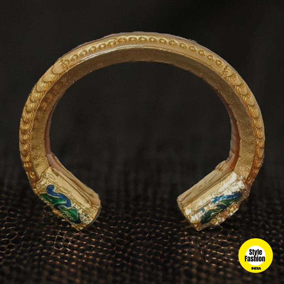 Jay Thakkar Premium Gold Plated Krishna Kada For Men