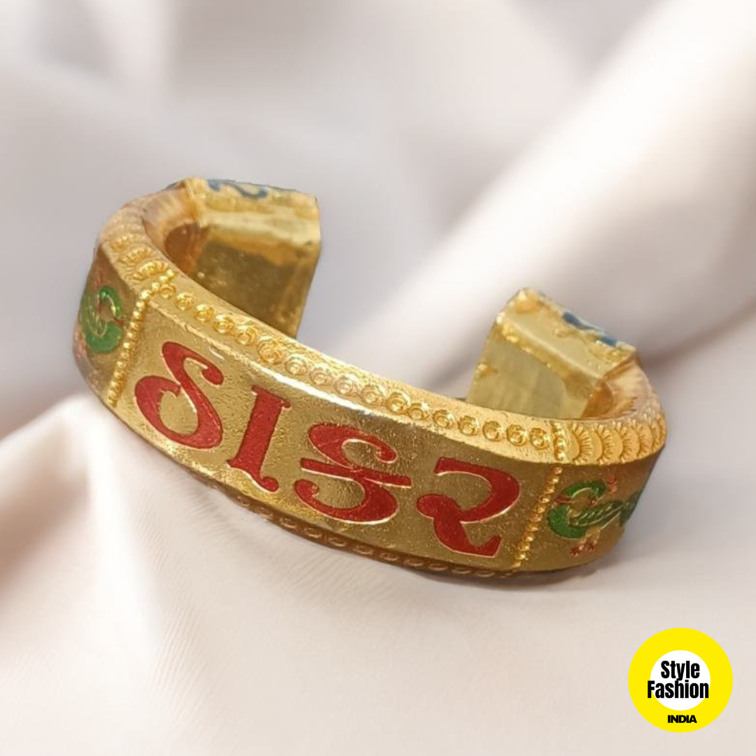 Jay Thakkar Premium Gold Plated Krishna Kada For Men