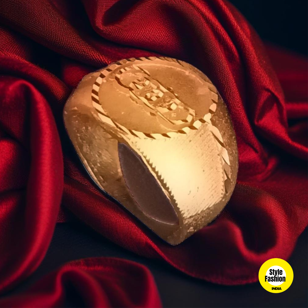Audi Logo Handmade Shining Round Shape Premium Gold Plated Ring For Men