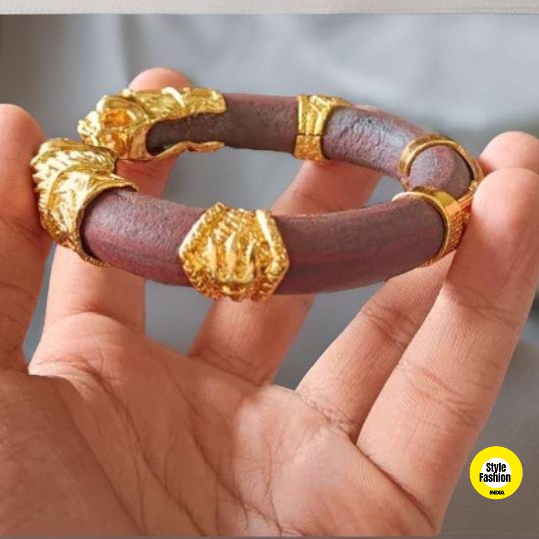 Jay Mataji Brown High Quality Gold Plated Genda Kada