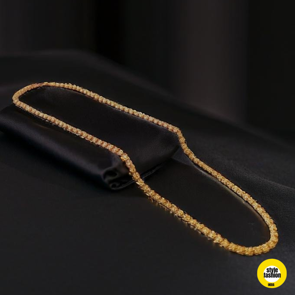 New Exclusive Round Design Gold Plated Mala For Men