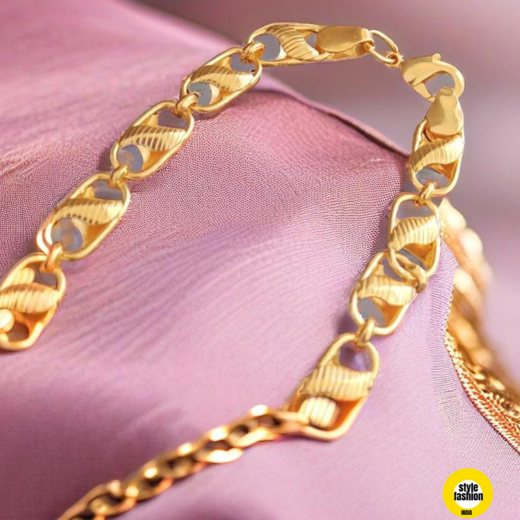 Clip on Clip With Unique Designer High Quality Gold Plated Chain For Men