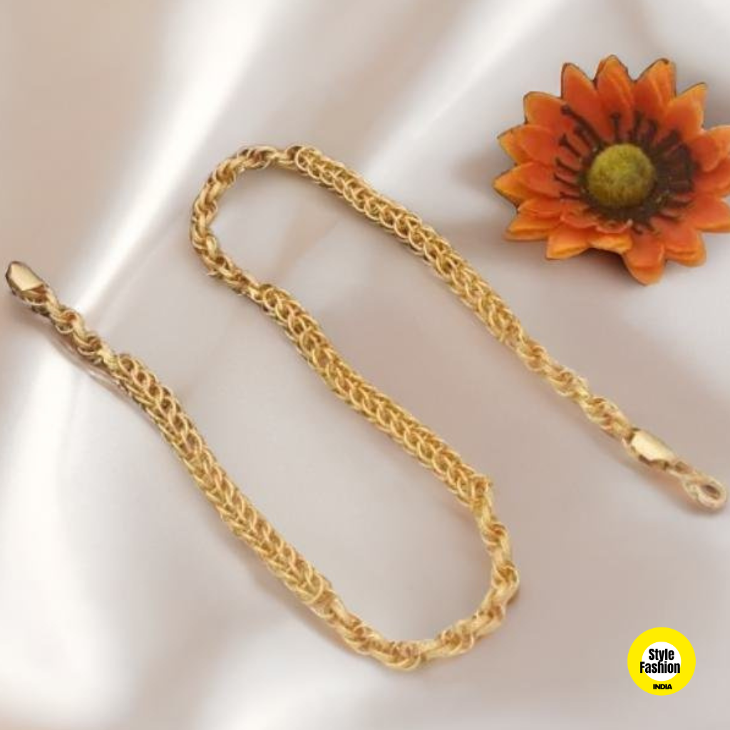 2 In 1 Bahubali with Ring on Ring High Quality Gold Plated Chain For Men
