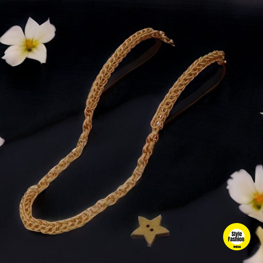 2 In 1 Bahubali with Ring on Ring High Quality Gold Plated Chain For Men