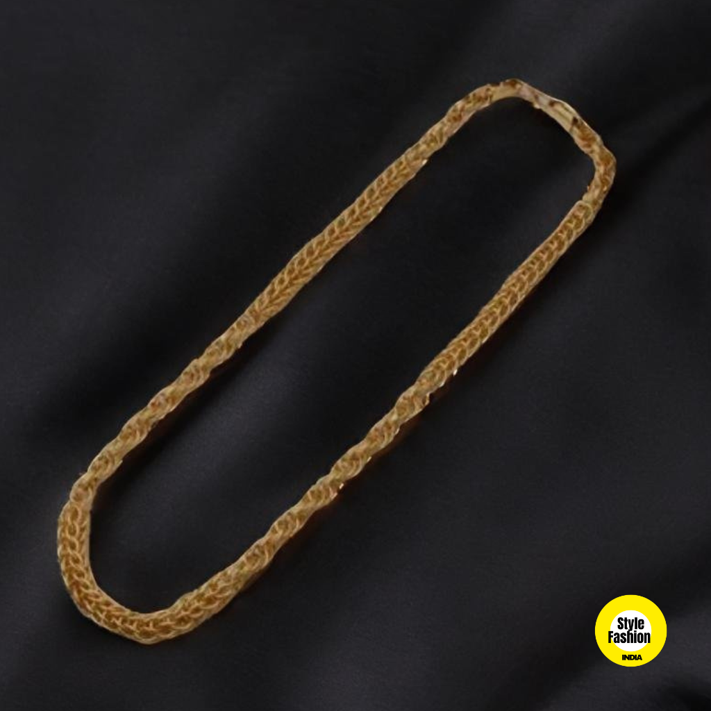 2 In 1 Bahubali with Ring on Ring High Quality Gold Plated Chain For Men