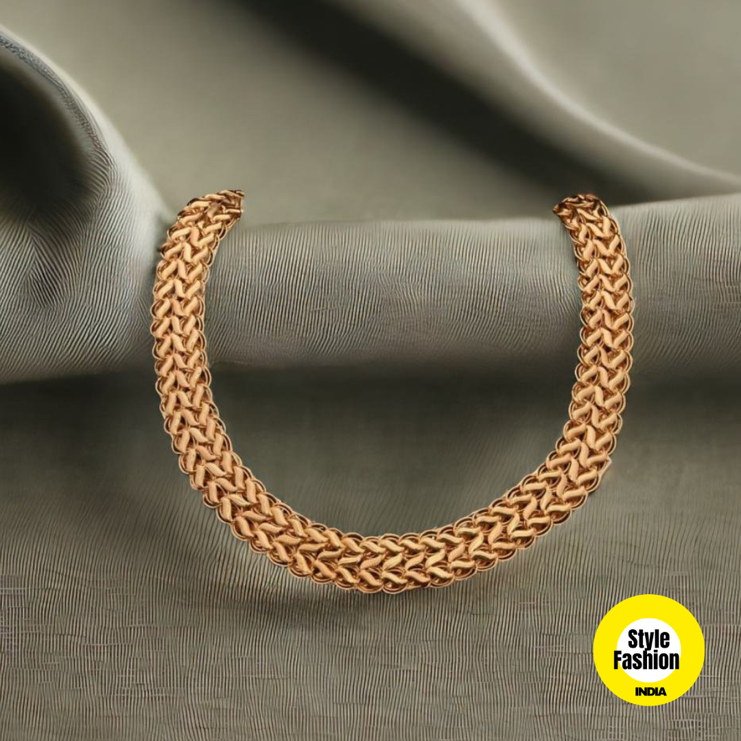 2 Line Kohli Casual Design High Quality Gold Plated Chain For Men