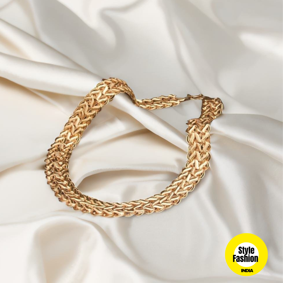 2 Line Kohli Casual Design High Quality Gold Plated Chain For Men