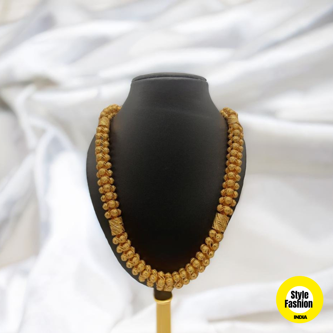 Rajwadi Pipe with Ring on Ring Premium Quality Exclusive Gold Plated Chain For Men