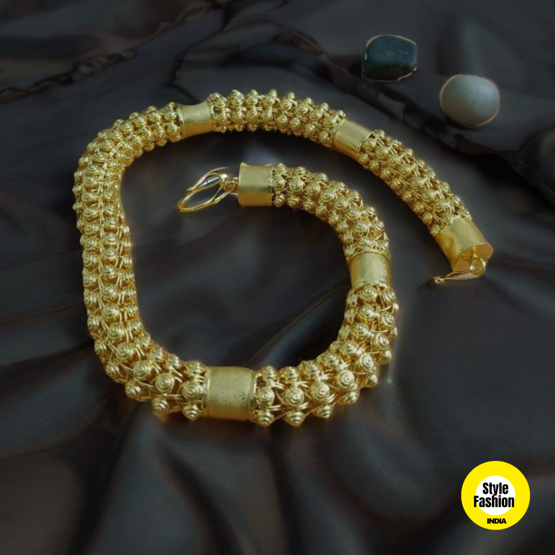 Royal Full Thick Pipe With Ring on Ring Premium Quality Gold Plated Chain For Men