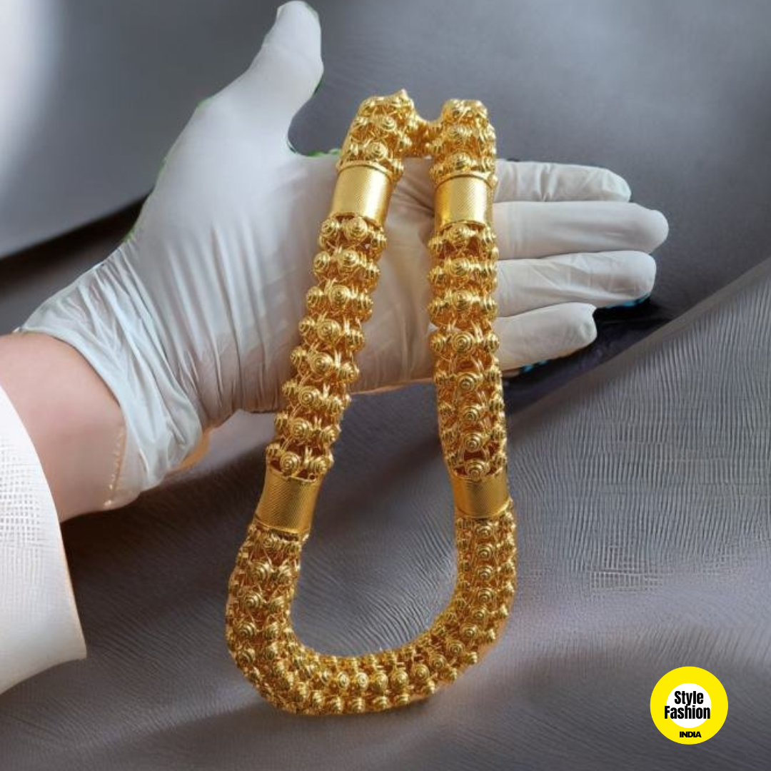 Royal Full Thick Pipe With Ring on Ring Premium Quality Gold Plated Chain For Men
