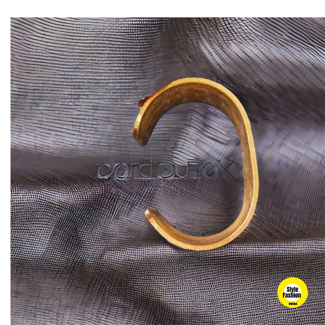Jay Sonal Maa Brass High Quality Gold Plated Kada