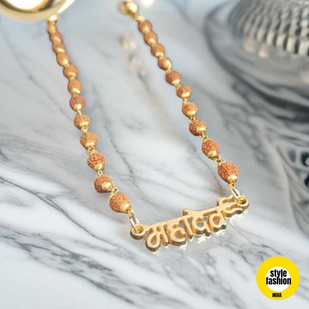 New Mahadev Pendant with Trishul and Rudraksha High Quality Mala For Men