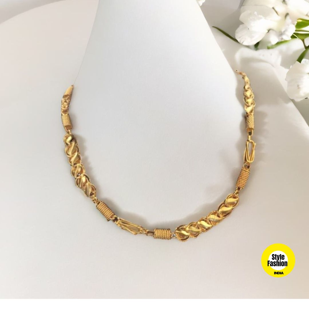 Kohli With Ring on Ring High Quality Gold Plated Chain For Men