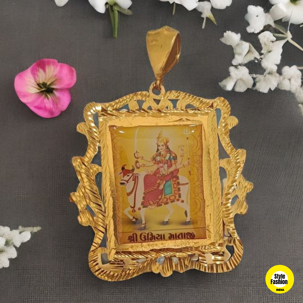 Jay Umiya Mata Medium High Quality Gold Plated Pendant