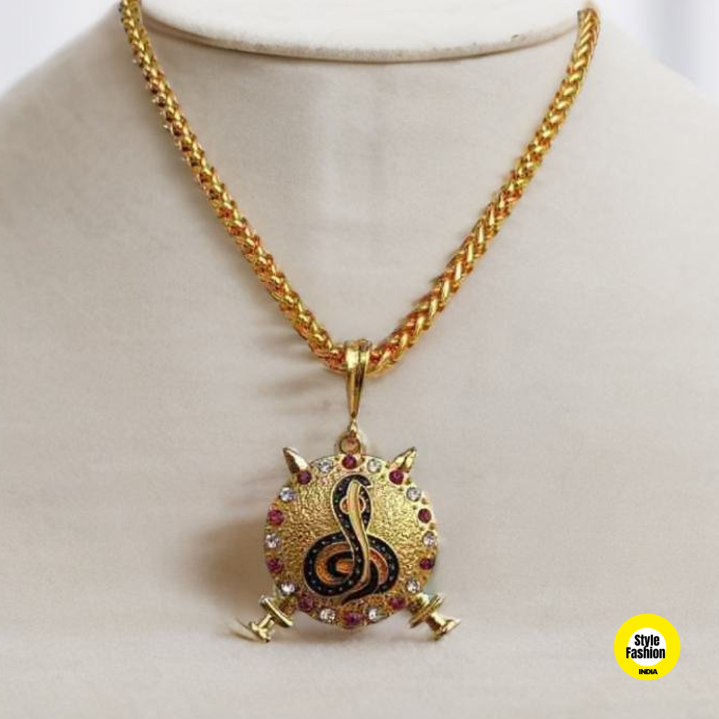 Goga Maharaj With 2 Talwar High Quality Gold Plated Pendant For Men