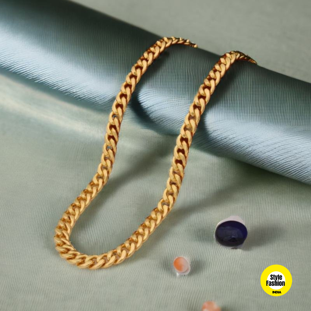 Exclusive Round High Quality Gold Plated Chain For Men