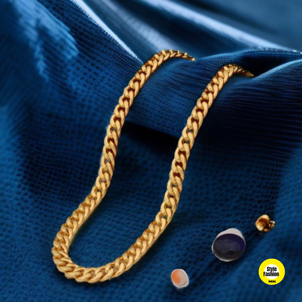 Exclusive Round High Quality Gold Plated Chain For Men
