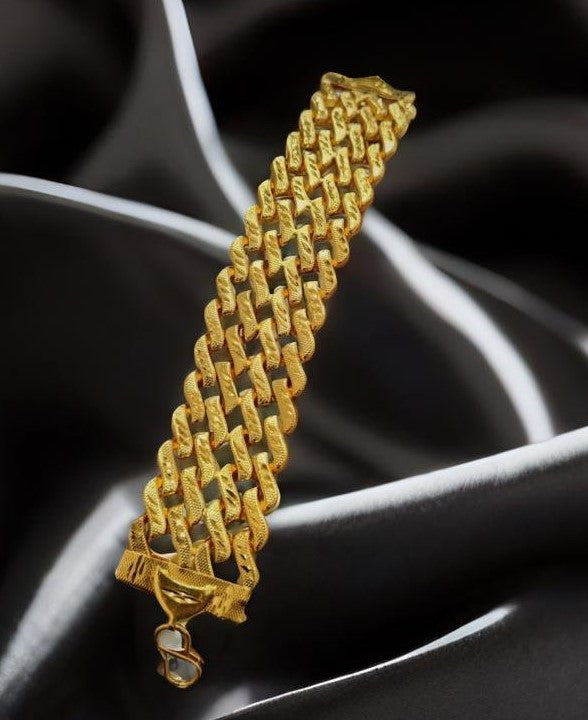 S 2 Layer high Quality Gold Plated Bracelet For Men