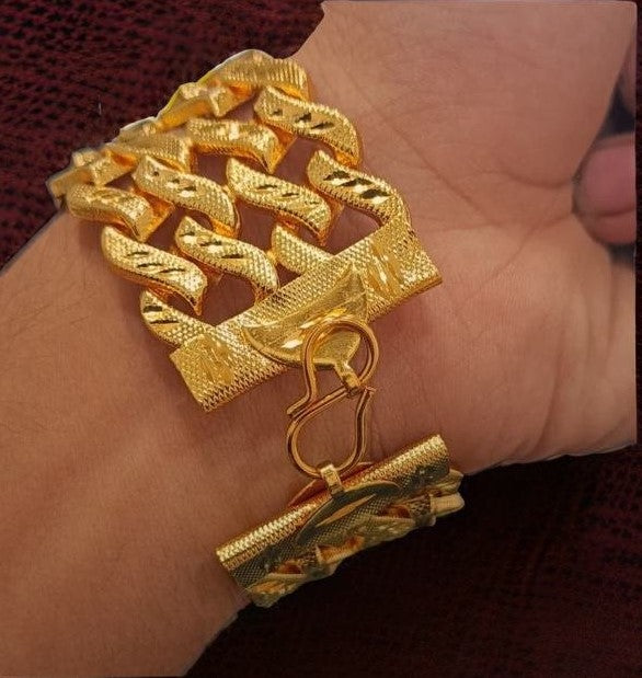 S 2 Layer high Quality Gold Plated Bracelet For Men
