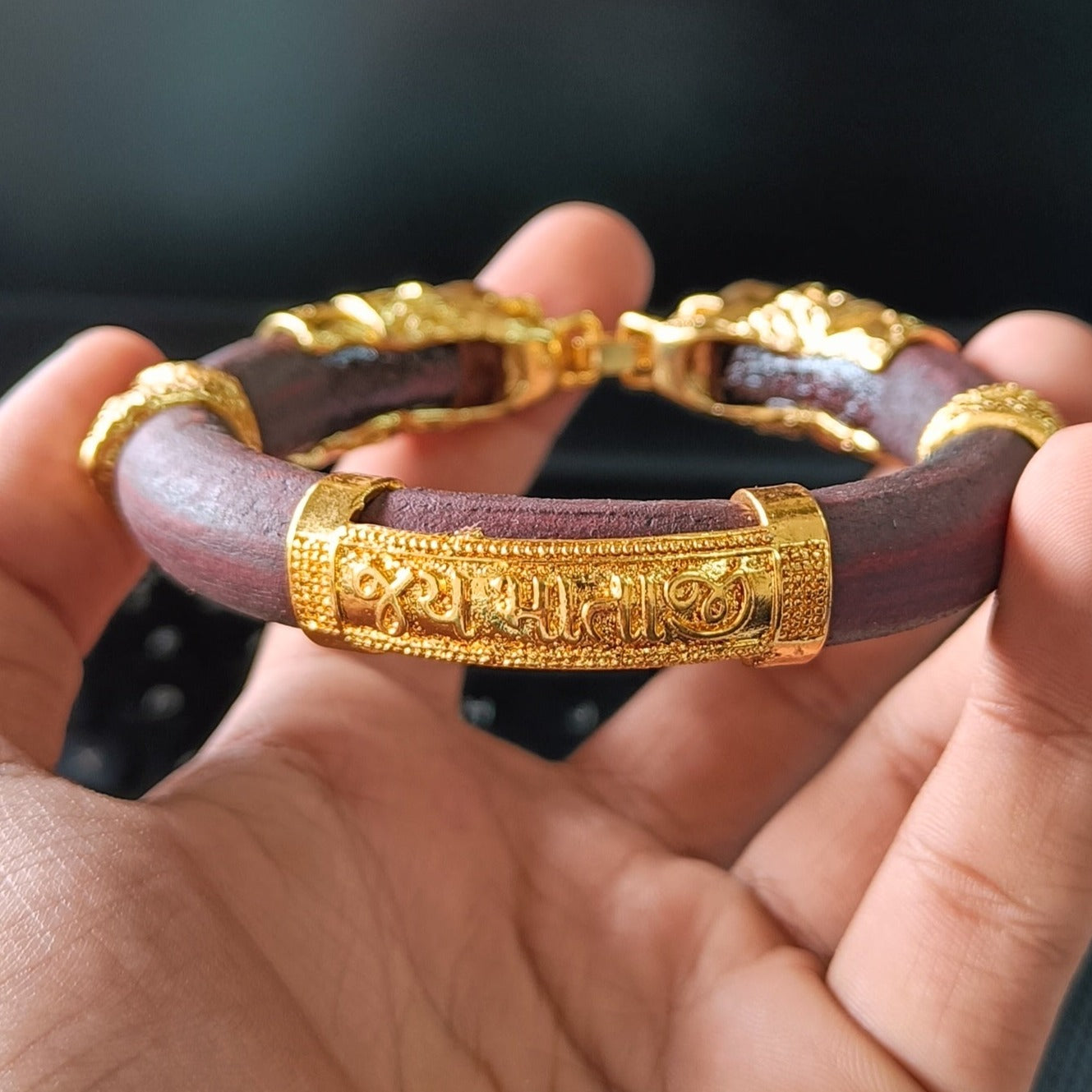 Jay Mataji Brown High Quality Gold Plated Genda Kada