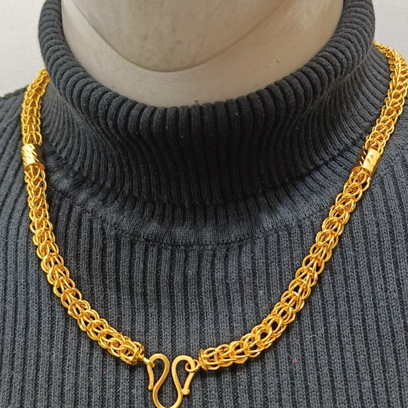 Charms with Ring Design Handmade Genrman Gold forming Chain for Men