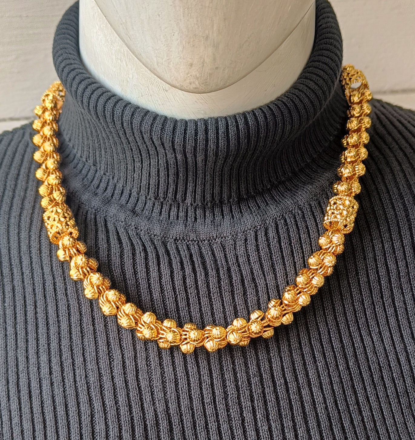 1 Gram Gold Forming Round Egg Unique Design Chain For Men