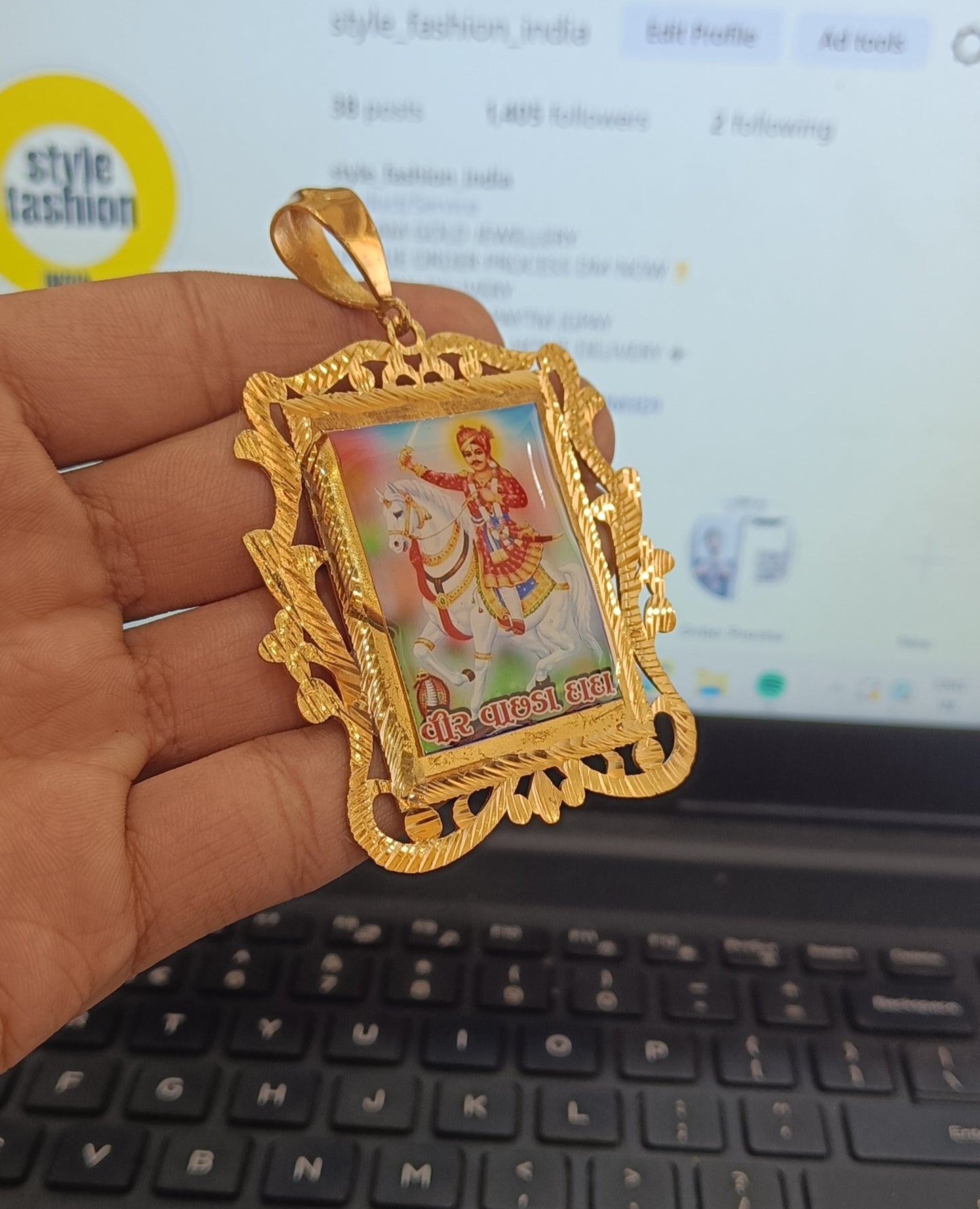 Vaachhra Dada Medium High Quality Gold Plated Pendant