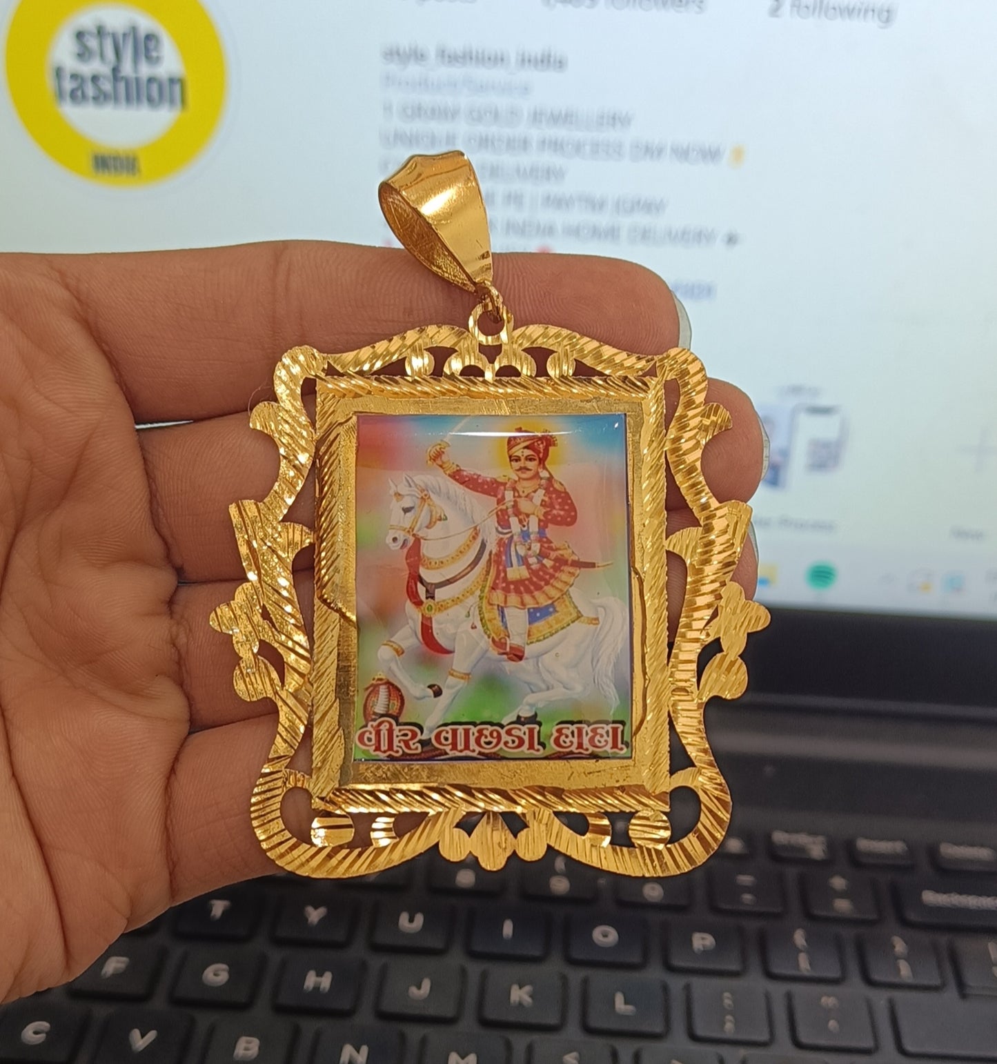 Vaachhra Dada Medium High Quality Gold Plated Pendant