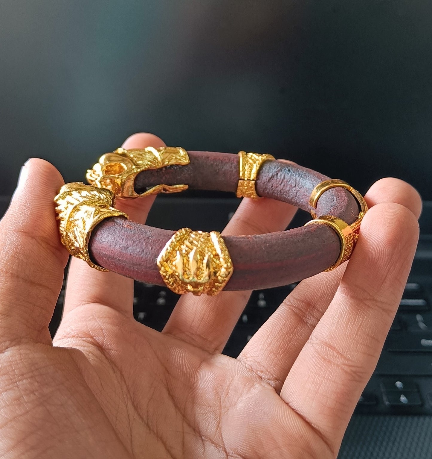 Jay Mataji Brown High Quality Gold Plated Genda Kada