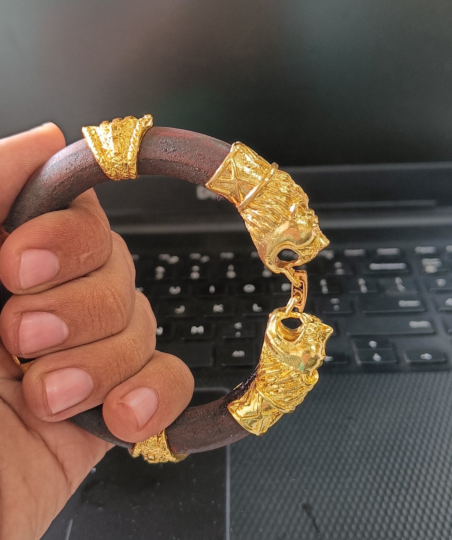 Jay Mataji Brown High Quality Gold Plated Genda Kada
