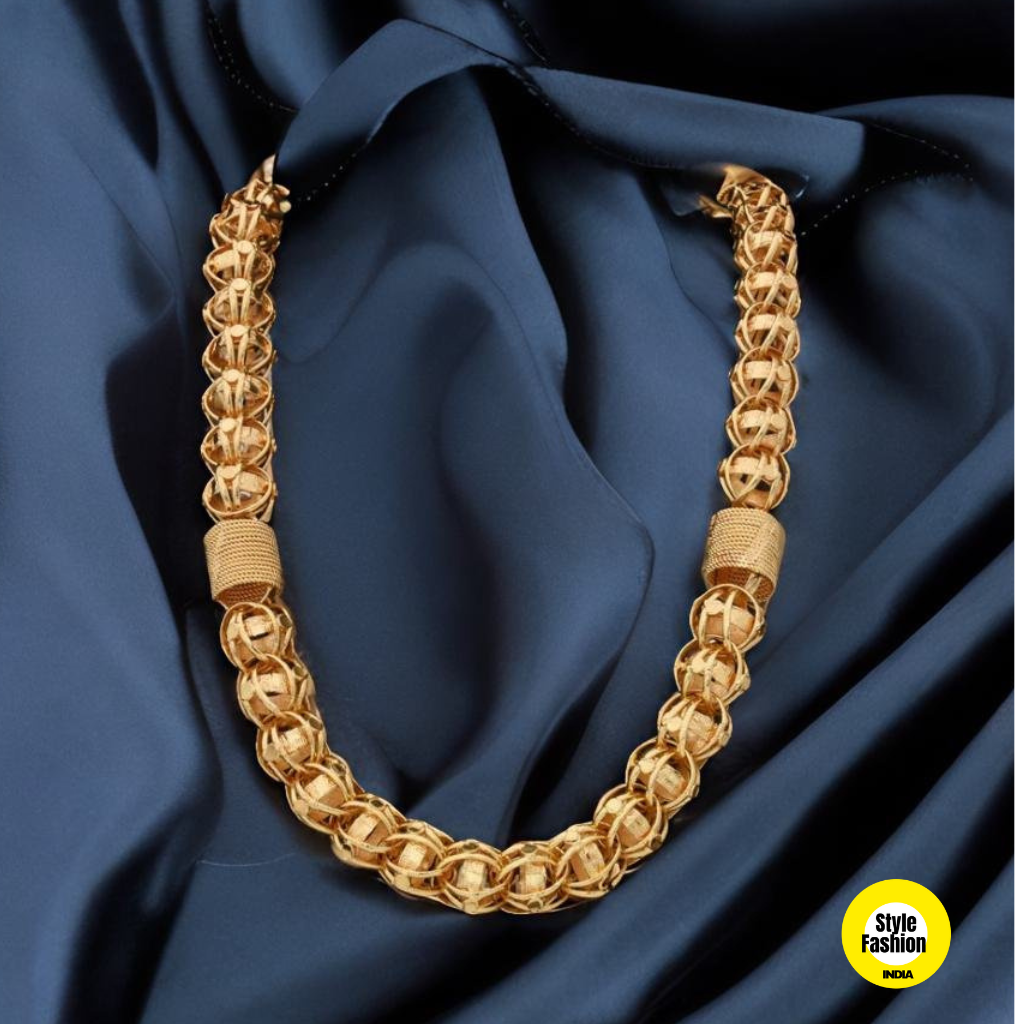 Rajwadi Premium Looking Design Premium-Brass Quality Gold Plated Chain
