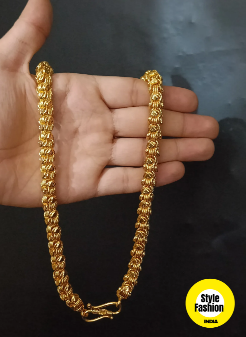 New Mini Rounds with Gold Plated Chain For Men