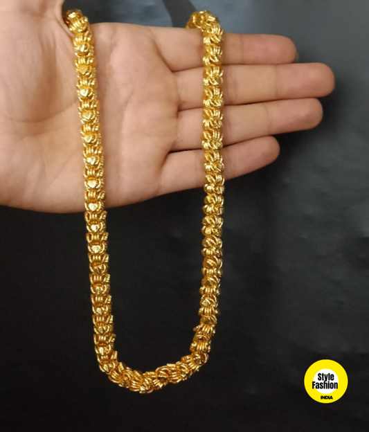 New Mini Rounds with Gold Plated Chain For Men