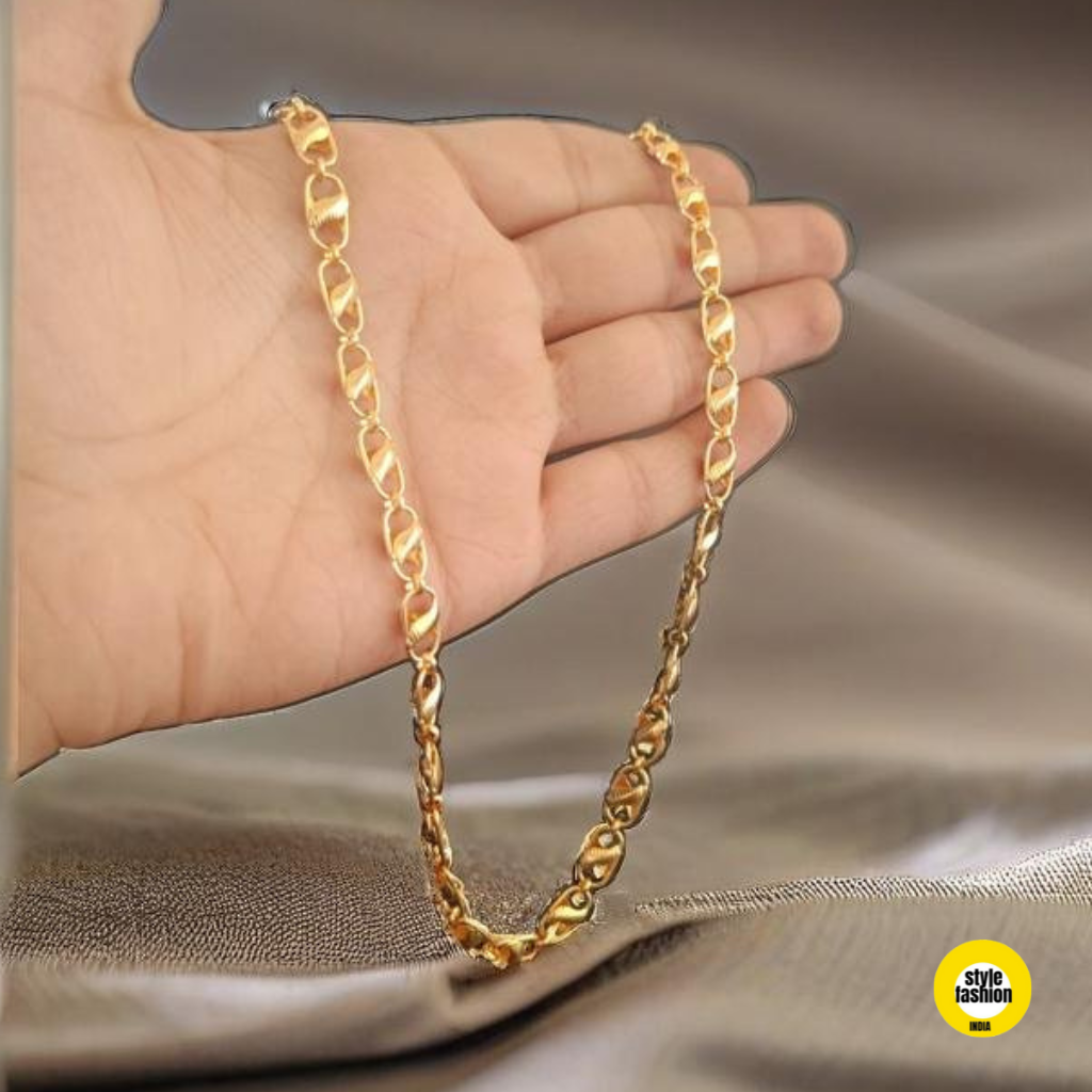 Clip on Clip With Unique Designer High Quality Gold Plated Chain For Men