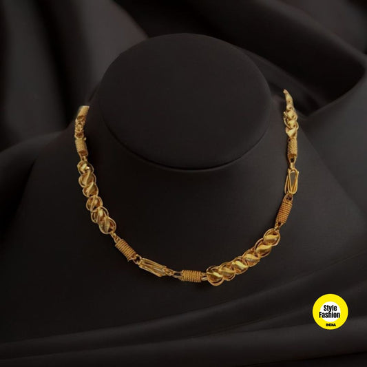 Kohli With Ring on Ring High Quality Gold Plated Chain For Men