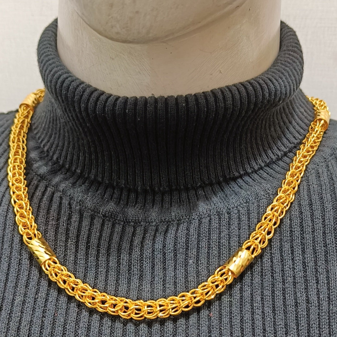 Buy CaratYogi Handmade Chain Necklace Gold Silver Plated Modern Design  Italian Stylish Chain for Women Girls Men Boys MC 3A 21 Raksha Bandhan Gift  For Sister at Amazon.in
