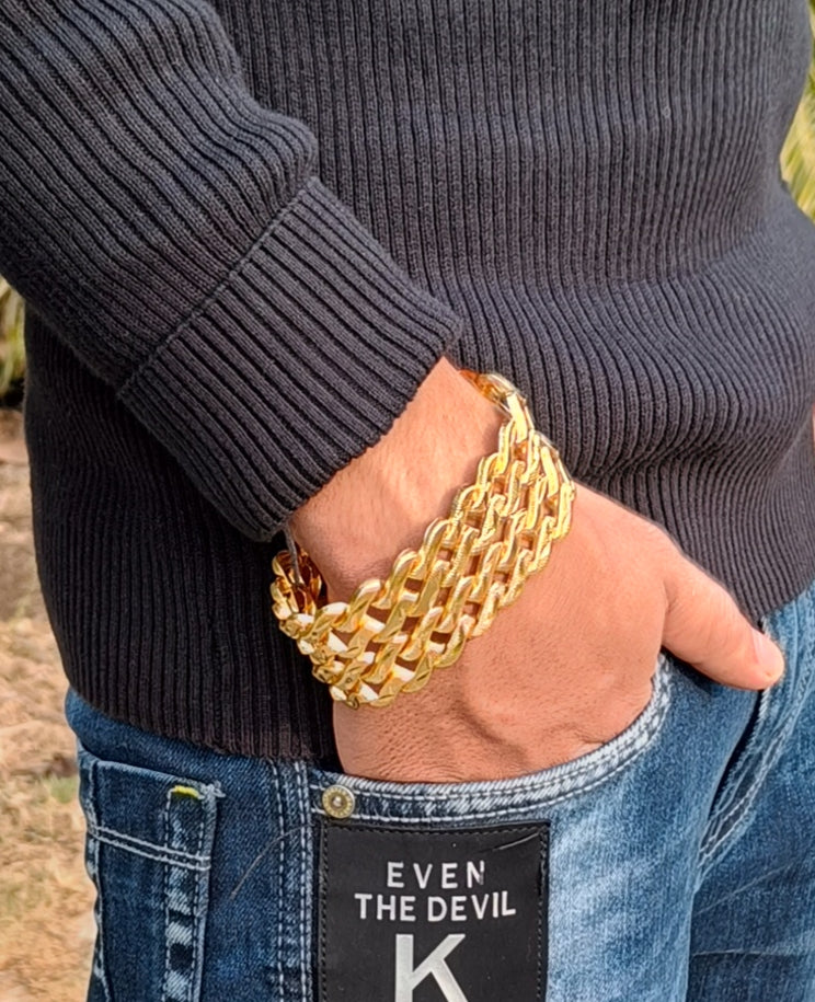 Gold Evil Eye Bracelet for Men – Baronyka