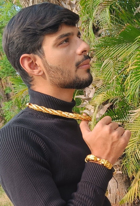 1 Gram Gold Forming Bahubali Cool Design Chain For Men